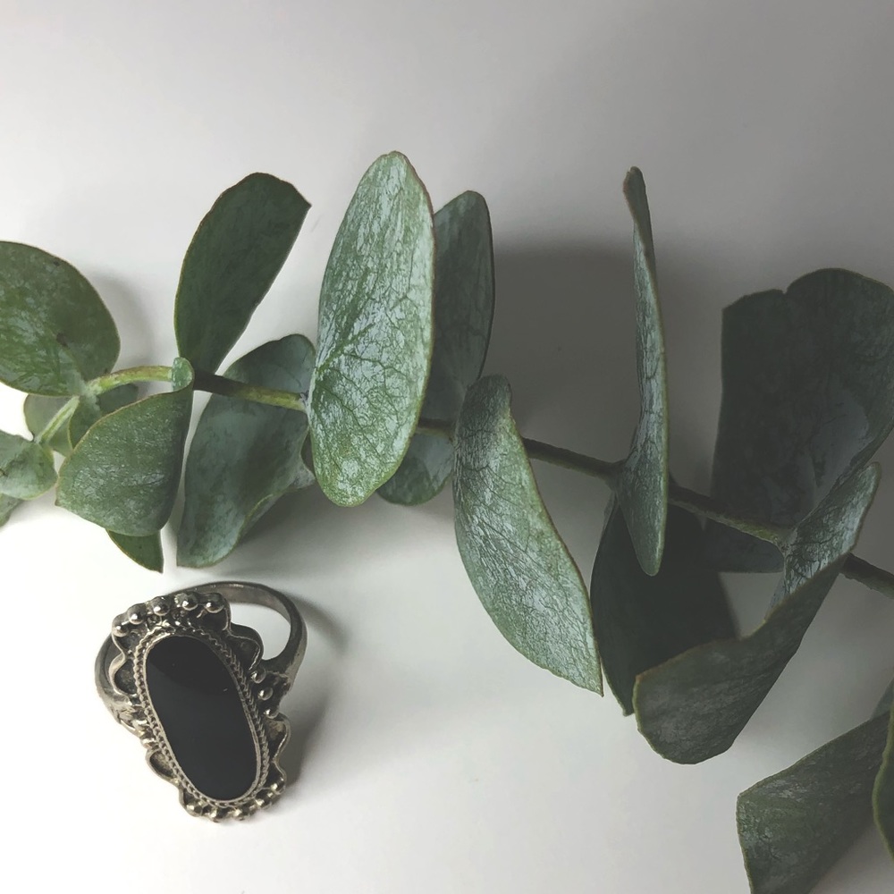 Boho black ring - Picture 2 of 4